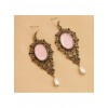 Retro Bead Handmade Women Lolita Pink Earrings