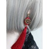 Retro Red Long Tassels Earrings