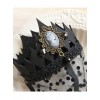 Black Crown Hollow Out Lace Gothic Lolita Veil