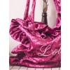 English Letter Embroidery Velvet Lolita Ruffle Shoulder Bag