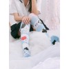 Fashion Blue-and-white Porcelain Series Embroidery Printing Handmade Decals Lolita 30D Pantyhose