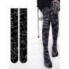 Mathematical Formula Series Printing Gothic Lolita Black Stockings