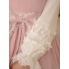Colored Glaze Fence Series Petal Hem Classic Lolita Lace Long Sleeve Shirt