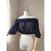 Pure Color Chiffon Classic Lolita Half Sleeve Shirt