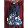 Chinese Wind Dragon High Waist Dark Blue Qi Lolita Skirt