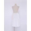College Style Pure White Lolita Pleated Skirt