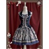 Rabbit Poker Series Dark Blue Lace Classic Lolita Skirt