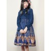 Retro Concise Double-sided Printing Classic Lolita Skirt