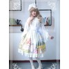 The Lark Song Series High Waist Oil Painting Retro Classic Lolita Skirt