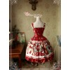 Sweet Christmas Series Printed Lace Red Lolita Sleeveless Dress