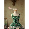Sweet Christmas Series Printed Lace Green Lolita Sleeveless Dress