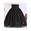Black Retro Poker High Waist Lolita Skirt