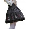 Black Retro Poker High Waist Lolita Skirt