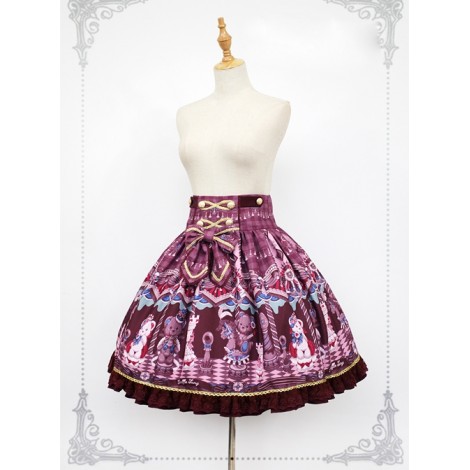 Chocolate Bears Chess Sweet Lolita Skirt
