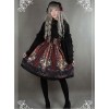 Be Obsessed With Rococo Series Wine Red Retro Printing Classic Lolita Skirt