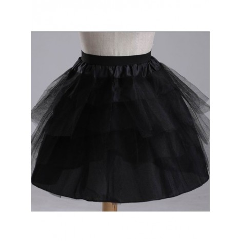 Above Knee Multilayer Black Yarn Lolita Dress Petticoat