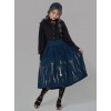 Bronze Surgical Equipment Vintage Navy Blue Classic Lolita Skirt
