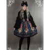 Neverland Lolita Ode to Rococo Black Lolita Skirt