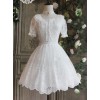 The Poetry Of Roses Series White Daily Lace Yarn Skirt Embroidered Classic Lolita Short Petticoat