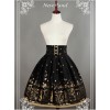 Black Swan Lake Gold Stamping high waist half skirt
