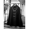 Black Lady Gothic Lolita Round-neck Wool Long Cloak