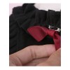 Black Ruffles Cute Bowknot Sweet Lolita Woolen Coat
