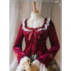 Cat's Playful Courtyard Series Wine Red Classic Lolita Small Coat