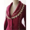 Cinderella Embroidery Version Wine Red Lolita Winter Thickening And Cashmere Overcoat