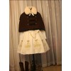 Merry Christmas Coffee Color Wool Military Uniform Style Cloak