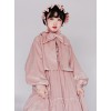 Pure Color Velvet Bowknot Lolita Loose Short Coat