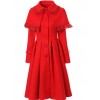 Red Single Breasted Classic Lolita Double-faced Cashmere Cloak Coat
