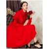 Red Single Breasted Classic Lolita Double-faced Cashmere Cloak Coat