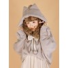 Ghost Cat Series Pure Color Bat Sleeves Fluffy Sweet Lolita Short Coat