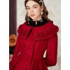 Wool Double-breasted Doll Collar Classic Lolita Red Coat