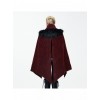 Gothic Irregular Bat Type Cloak Women's Thickened Hooded Coat