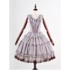Classical Puppets Royal Carousel Super Special Design Bluish Gray Chiffon Lolita Jumper Skirt