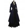 Multicolor Victorian Steampunk Lolita Prom Long Dress And Coat Set