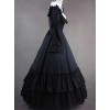 Retro Bowknot Gothic Lolita Prom Long Sleeve Dress