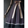 Cyanopathy Vest Skirt Square Collar Striped Pure Cotton