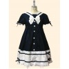 Cute Navy Collar Short Sleeve School Lolita Dress