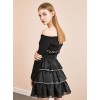 Black Off-shoulder Gothic Lolita Long Sleeve Dress
