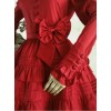 Palace Style Retro Lace Long Sleeve Wine Red Gothic Lolita Dress