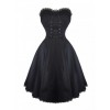 Fashion Sexy Black Strapsless Dress Gothic Lolita Dress