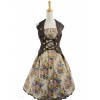 Gothic Floral Lace Trim Terylene Sleeveless Lolita Dress