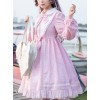 Alice Story Series Bowknot Doll Collar Sweet Lolita Long Sleeve Dress