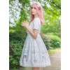 Cute Lop-eared Rabbit Printing Sweet Lolita Short Sleeve Dress