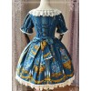 Magic Tea Party Beauty And Beast Series Printing Short Sleeve Sweet Lolita Dress