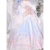 November's ode Series OP Cute Printing Sweet Lolita Trumpet Sleeve Dress
