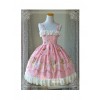 Magic Tea Party Gift Bear Series Printing Lace Cotton Sweet Lolita Sling Dress