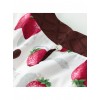 Chocolate Strawberry Lapel High Waist Classic Lolita Short Sleeve Dress